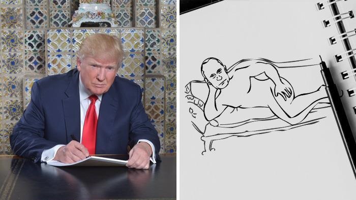 Trump โพสต์ภาพตัวเองนั่งร่างสุนทรพจน์ ชาวอเมริกันก็ช่วยกันมโนว่า แกกำลังวาดอะไรกันแน่!?
