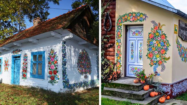 หมู่บ้าน Zlipie เคลือบภาพวาดดอกไม้สีสันสดใส เพื่อฟื้นฟูจิตใจจากสงครามโลกครั้งที่ 2