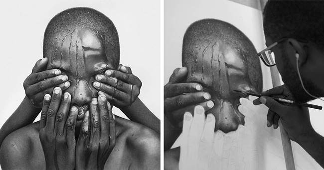ศิลปินใช้เพียงแค่ ‘ดินสอดำ’ สร้างงานภาพวาด แต่กลายมาเป็นงานภาพถ่ายขาวดำได้!!
