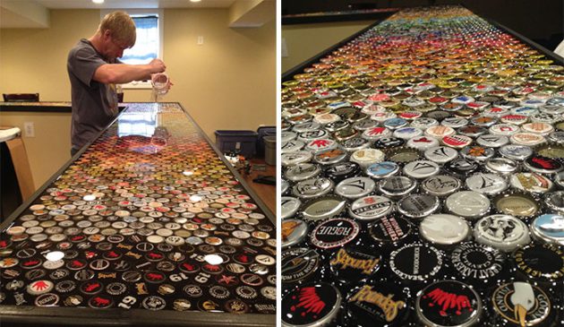 ชายหนุ่มสร้างศิลปะบนโต๊ะ จากฝาขวดกว่า 2,000 ชิ้น หลังเก็บสะสมมานานกว่า 5 ปี!!