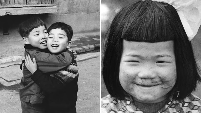 ภาพวิถีชีวิตเด็กญี่ปุ่น หลังสิ้นสุดสงครามโลกครั้งที่ 2 ถ่ายทอดมาในรูปแบบโทนขาวดำ
