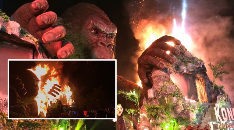 งานเปิดตัว Kong: Skull Island สุดเฟล มีลิงยักษ์อลังกาล ‘งานไฟไหม้’ หนีกันจ้าล่ะหวั่น!!