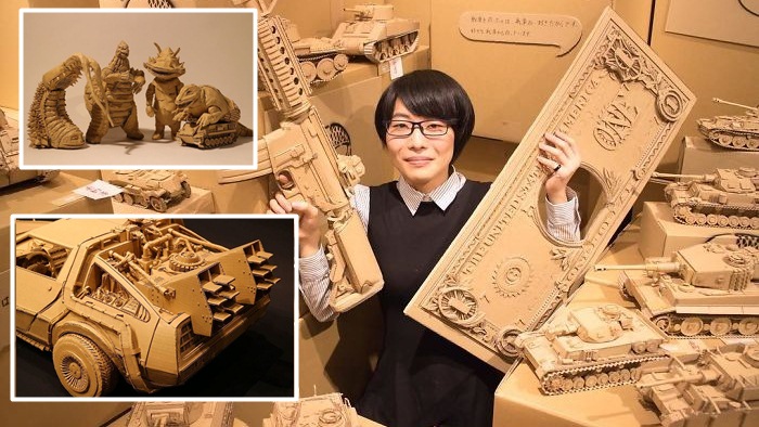 ศิลปินสาวชาวญี่ปุ่น เนรมิตรกล่องกระดาษลัง ให้กลายเป็นโมเดล 3 มิติสุดเนี๊ยบ!!