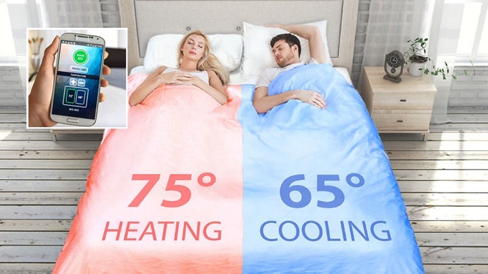 ร้อนหนาวไม่เท่ากัน!? ไม่เป็นไร เรามีเตียงที่แบ่งแยกอุณหภูมิได้ ภายใต้ผ้าห่มผืนเดียวกัน
