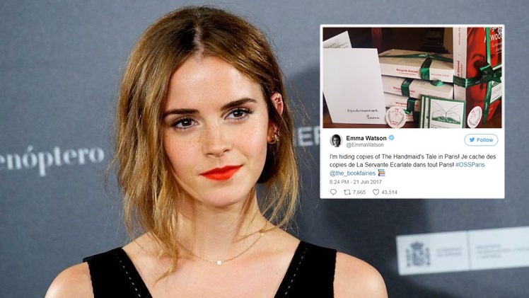Emma Watson แอบซ่อน “นวนิยาย” กว่า 100 เล่มทั่วกรุงปารีส หวังให้ทุกคนรักการอ่าน