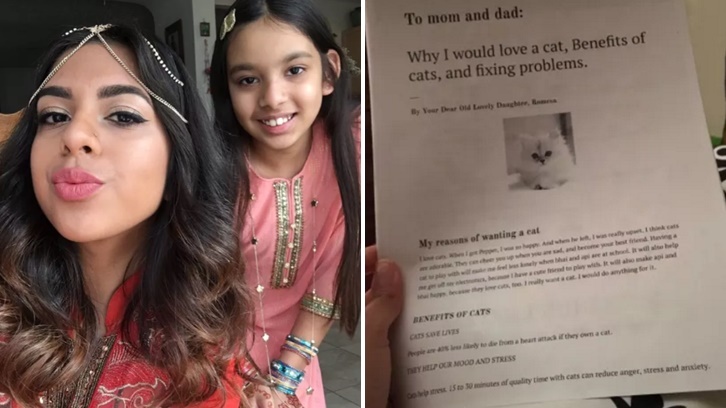 เด็กหญิงวัย 11 ปี เขียนรายงาน 6 หน้าให้พ่อแม่ เพื่อบอกเหตุผลที่ว่า ‘ทำไมถึงอยากเลี้ยงแมว’