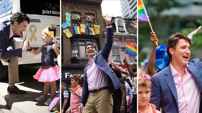 Justin Trudeau ร่วมเดินพาเหรด LGBT พร้อมแตะมือกับสาวน้อย เล่นเอาชาวเน็ตรุมอิจฉา