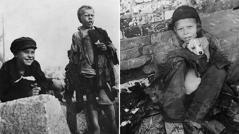 ภาพถ่ายหายากถ่ายทอดชีวิต เด็กกำพร้าและคนไร้บ้าน ต้องดิ้นรนในสหภาพโซเวียตช่วงปฏิวัติ