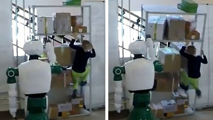 หุ่นยนต์รัสเซียช่วยเด็กให้รอด จากการถูกชั้นวางของล้มทับ ทั้งๆ ที่ไม่ได้ตั้งโปรแกรมไว้!?