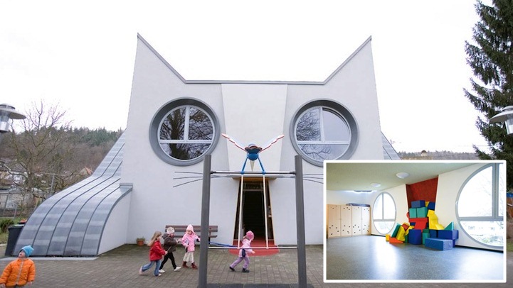 โรงเรียนอนุบาลเยอรมัน ออกแบบอาคารให้เป็น ‘แมว’ น่ารักซะจนอยากจะส่งลูกๆ ไปเรียนเลย