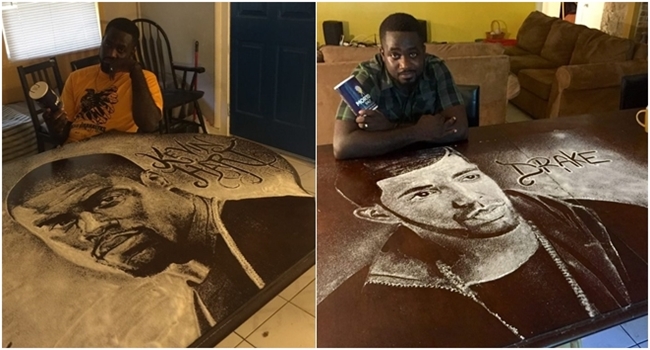 ศิลปินหนุ่มนำ “เกลือ กาแฟ และเบคกิ้งโซดา” มาสร้างเป็นงานศิลปะบนโต๊ะสุดเจ๋ง!!