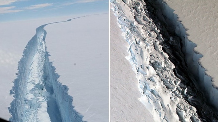 พบภูเขาน้ำแข็งหนักขนาดล้านล้านตัน แยกตัวออกจากทวีปแอนตาร์กติกา จนอดกังวลไม่ได้!!