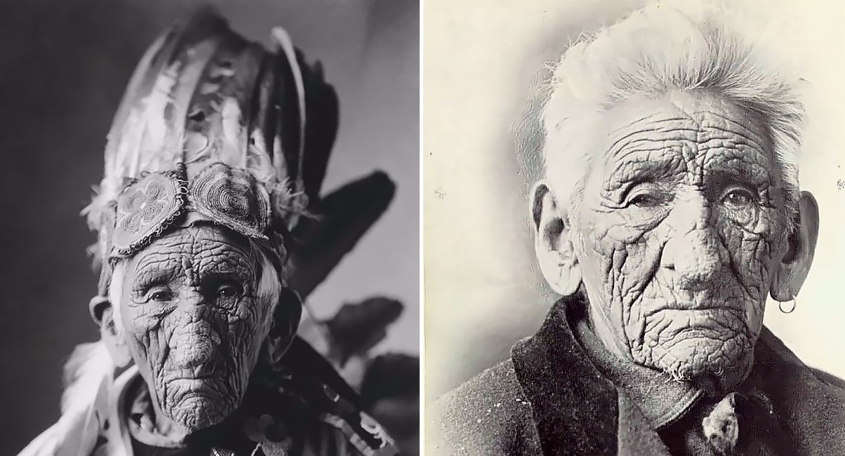 ภาพถ่ายใบหน้าของ ‘White Wolf’ ชนพื้นเมืองอเมริกัน ผู้ที่มีอายุมากที่สุด 137 ปี…