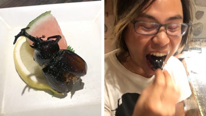 ตามนักรีวิวอาหารไปชิมเมนู “ด้วงกว่าง” ลิ้มรสธรรมชาติจากแมลง แบบนี้ก็กินกันด้วยเร๊อะ!?