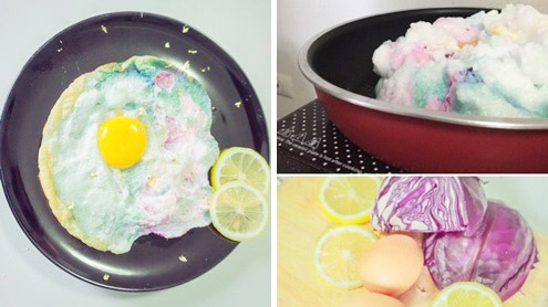 เข้าครัวทำเมนูธรรมดาให้ไม่ธรรมดา “ไข่ยูนิคอร์น” ในเทพนิยาย ที่ได้สีสวยๆ จากกะหล่ำม่วง