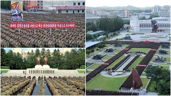 กองทัพเกาหลีเหนือออกมาเดินสวนสนาม ประกาศแสนยานุภาพ เพื่อตอบโต้สหรัฐอเมริกา…
