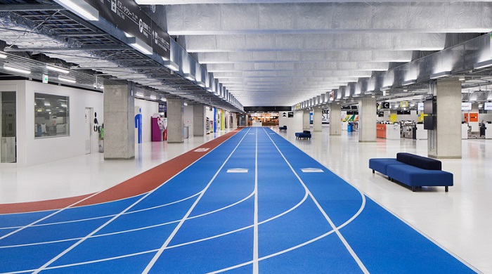 สนามบินนาริตะ เริ่มทำพื้นเป็นลาย “ลู่วิ่ง” เพื่อต้อนรับกีฬาโอลิมปิกในอีก 3 ปีข้างหน้า…