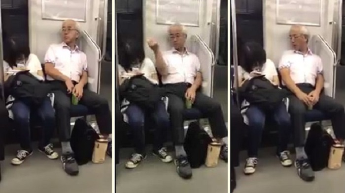 ลุงทำบ้าไรของลุง!! เมื่อมีคนจับภาพตาลุงบนรถไฟดึง “ขนหะมอยส์” โยนใส่สาวที่กำลังหลับข้างๆ