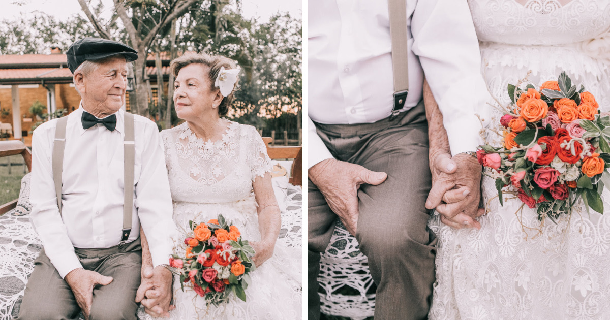 คู่รักวัยชราไม่มีโอกาส “ถ่ายภาพแต่งงาน” ได้มาถ่ายเวดดิ้งอีกครั้ง แม้ผ่านมา 60 ปี