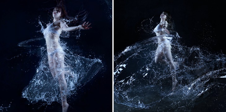 ช่างภาพชาวญี่ปุ่น สร้างชุดเดรสจากน้ำ ใช้ความอดทนและความพยายาม จนสำเร็จในที่สุด