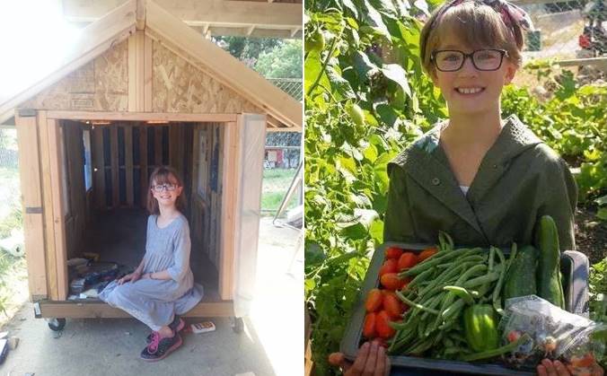 เด็กสาวตัวน้อยแสนใจบุญ ปลูกผักและสร้างบ้านให้กับ ‘คนไร้บ้าน’ ได้ถึง 11 หลัง!!