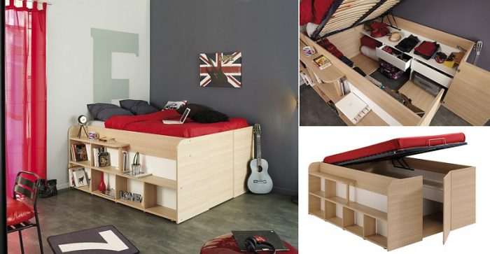 เตียงแห่งยุค! เตียงที่สามารถเก็บของไว้ได้ใต้เตียงเหมือนกับว่าเป็นตู้ใบย่อมๆ เลยทีเดียว