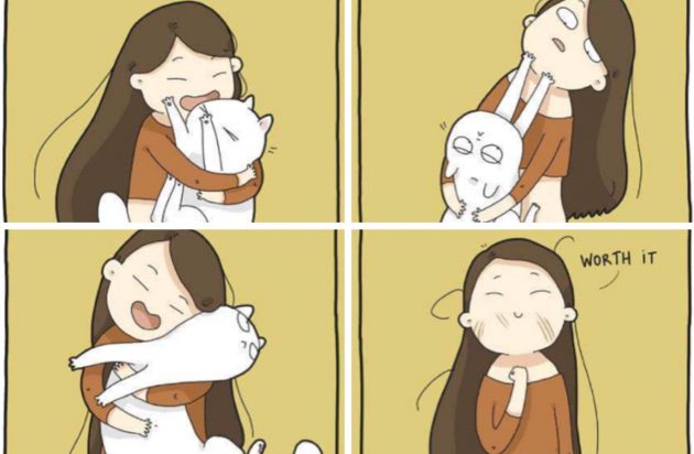 18 ภาพการ์ตูนสุดน่ารัก ที่สามารถสรุปชีวิตของ “คนเลี้ยงแมว” ได้จริงจนแทบน้ำตาไหล