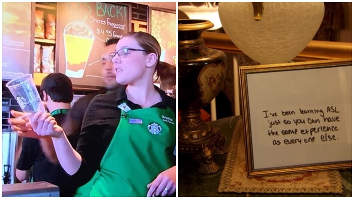 ชายหูหนวกประทับใจ การบริการของพนักงานร้านสตาร์บัคส์ ที่แอบเรียนรู้ภาษามือเพื่อสื่อสารกับเขา