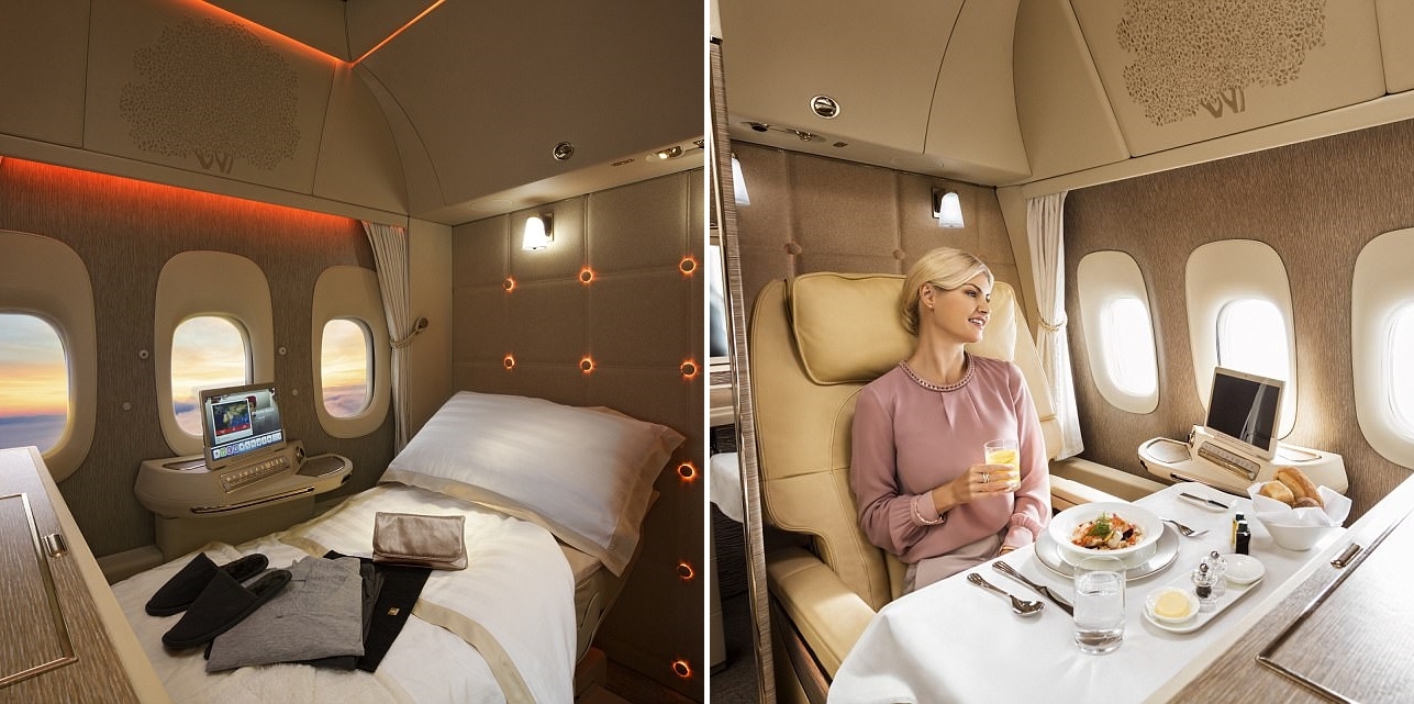 สัมผัสประสบการณ์ 360 องศา หรูหราเฟิร์สคลาสบนเครื่อง Boeing 777 จากสายการบิน Emirates
