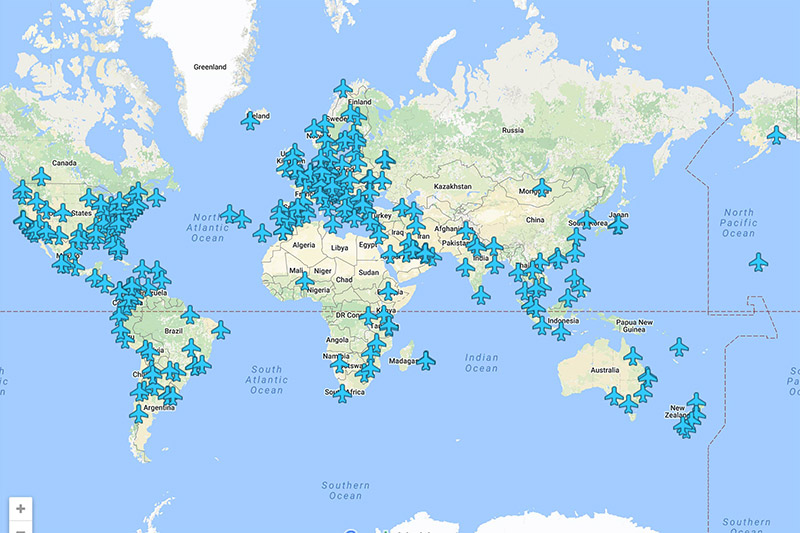 นี่คือการรวมรหัสผ่าน Wi-fi จากสนามบินทั่วโลกไว้ในแผนที่เดียว หมดปัญหากันล่ะทีนี้!!