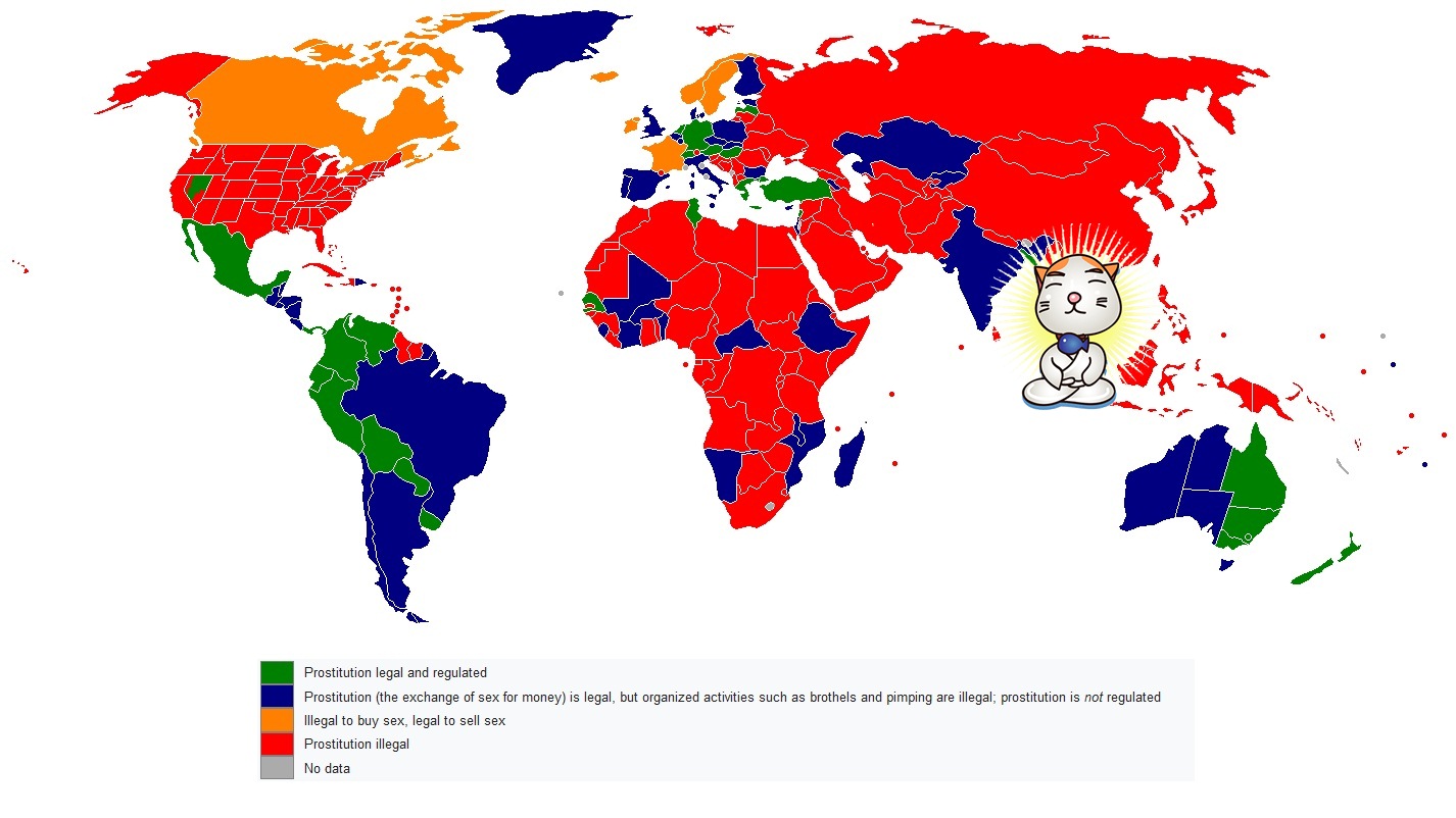 แผนที่โลกแห่ง ‘เซ็กส์’ เผยให้เห็นพื้นที่แห่งเสรีภาพทางกามรมณ์ ให้ทายประเทศไทยมีสีอะไร??