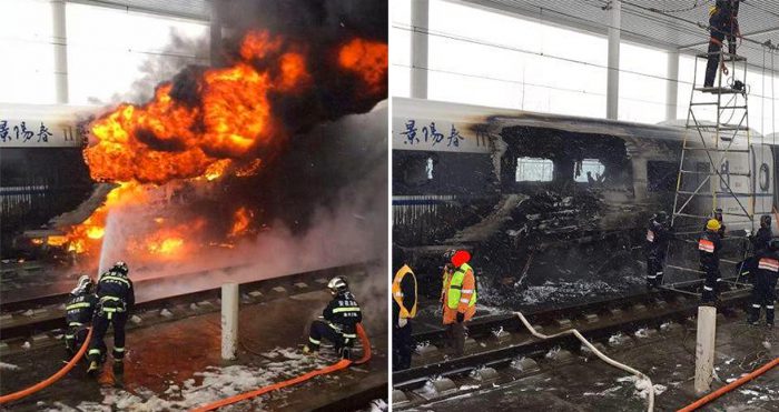 รถไฟความเร็วสูงในจีนเกิดเหตุเพลิงลุกอย่างไม่ทราบสาเหตุ ทางการกำลังสืบหาข้อเท็จจริง