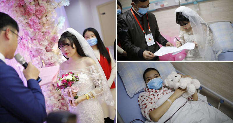 สาวจีนขอแต่งงานกับตัวเอง เพราะเกรงว่าอยู่ได้ไม่นานพอ ก่อนที่มะเร็งจะทำให้ฝันสลายไป…