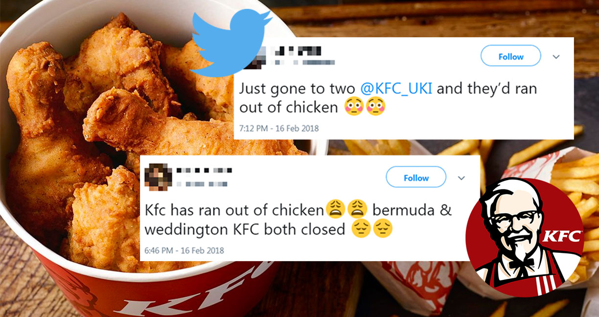 ลูกค้าเดือด!! KFC ปิดในประเทศอังฤษเนื่องจากไก่หมด ทางร้านแจ้ง ‘การขนส่งติดขัด’