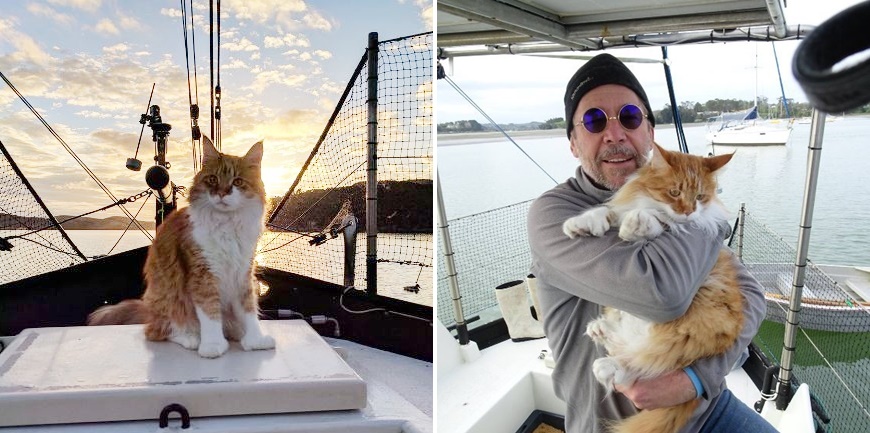 พบกับ ‘Skatty’ แมวเมนคูนนักผจญภัย ล่องเรือไปทั่วโลกกับเจ้าของที่ ‘หูหนวก’