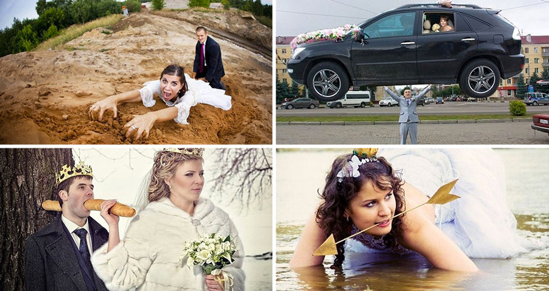 32 ภาพงานแต่งงานสุดประหลาดส่งจากประเทศโหดสัสรัสเซีย แหม… ทำไปได้