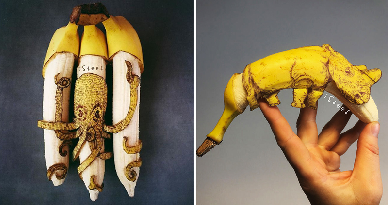 เปลี่ยนกล้วยให้ไม่ใช่เรื่องกล้วยๆ กับผลงานการแกะสลักเปลือกกล้วยสุดเจ๋ง
