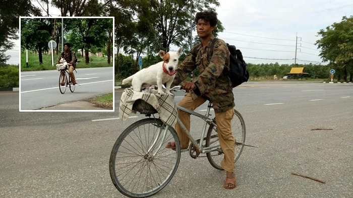 หนุ่มตัดสินใจ ควงเจ้าหมา ปั่นจักรยานกลับบ้าน ‘ข้ามจังหวัด’ เพื่อไปพบแม่ที่ไม่ได้เจอมา 2 ปี