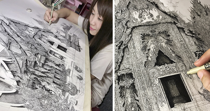 สาวญี่ปุ่นฝีมือเทพ วาดภาพสถานที่โคตร “ละเอียด” แถมงานดีย์ด้วยบอกเลย คิคิ~