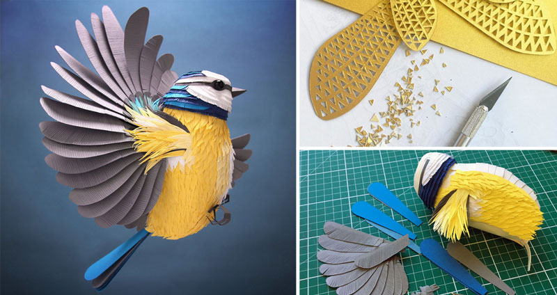ศิลปินสาว สร้างโมเดลสัตว์ 3 มิติแสนละเอียด จากเศษกระดาษมากกว่า 600 ชิ้น!!