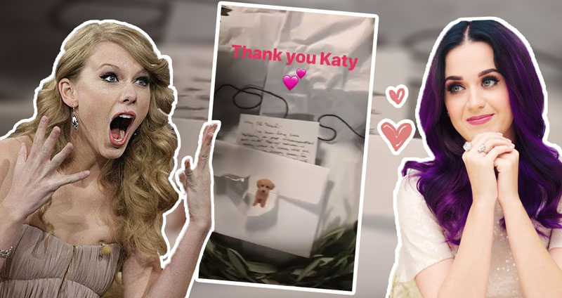 OMG!! ‘Katy Perry’ ส่งของขวัญพร้อมจดหมายขอคืนดีกับ ‘Taylor Swift’ แล้วจ้า