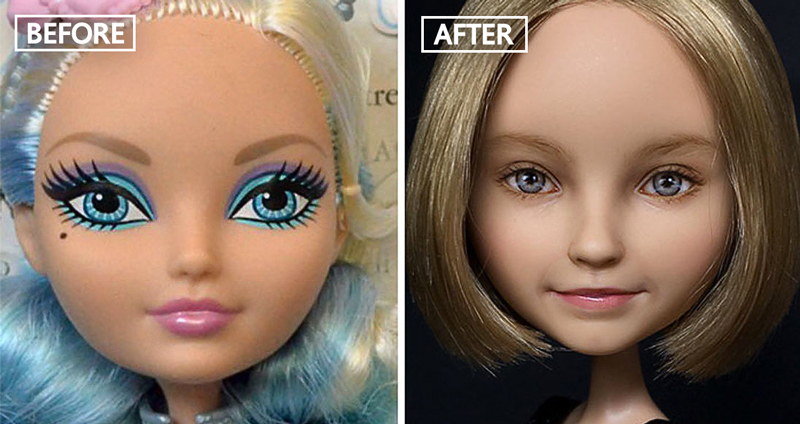 ศิลปินเปลี่ยนตุ๊กตาธรรมดา ให้มี “ใบหน้าคน” ที่สมจริง บอกเลยว่าเรียล เรียลจนหลอน…