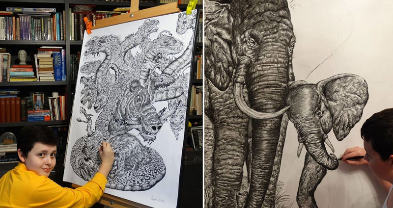 เด็กหนุ่มวัย 15 ปี กับฝีมือการวาดภาพ ‘สัตว์’ แบบขั้นเทพ แถมไม่ต้องดูแบบด้วย!?