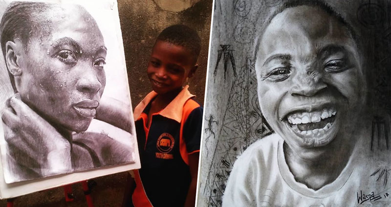 หนูน้อยไนจีเรียวัย 11 ขวบกับผลงาน “ภาพวาด” เหมือนจริงจนชาวโลกต้องทึ่ง!!