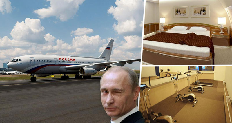 แอบส่องภายเครื่องบินของ Putin ตกแต่งสีทองหรูหรา แถมมี ‘ฟิตเนส’ ข้างในด้วยนะ!