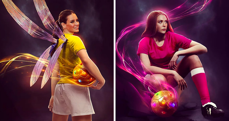 บอลโลกนี้ไม่ขอตกกระแสนะจ๊ะ!! กับรูปภาพของเหล่าฮีโร่หญิง Marvel ในยูนิฟอร์มฟุตบอล!!