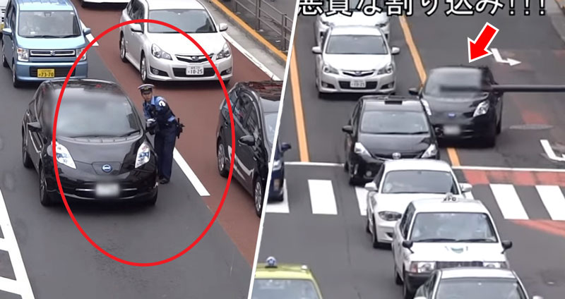 ชมการจัดการของตำรวจญี่ปุ่น เมื่อคุณขับปาดเลนบนเส้นห้ามแซง แบบนี้ก็ไม่รอดนะ!!