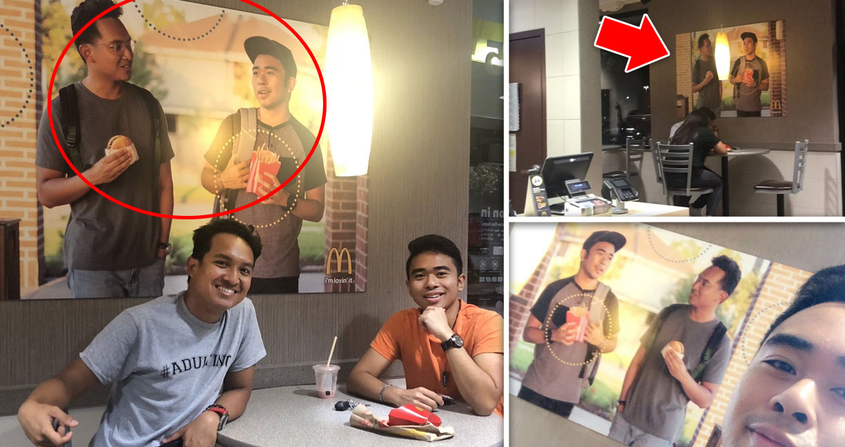 สองหนุ่มเนียนเอา ‘รูปของตัวเอง’ ไปแปะในร้าน McDonald’s โดยที่ไม่มีใครจับได้!?