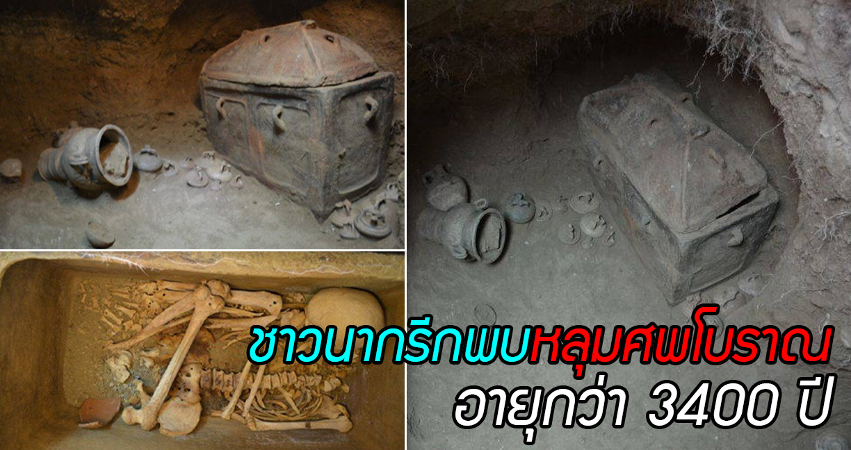 หลุมศพอายุกว่า 3,400 ปี จากยุคกรีกโบราณ ถูกค้นพบโดยบังเอิญ เพราะชาวนาจะจอดรถ