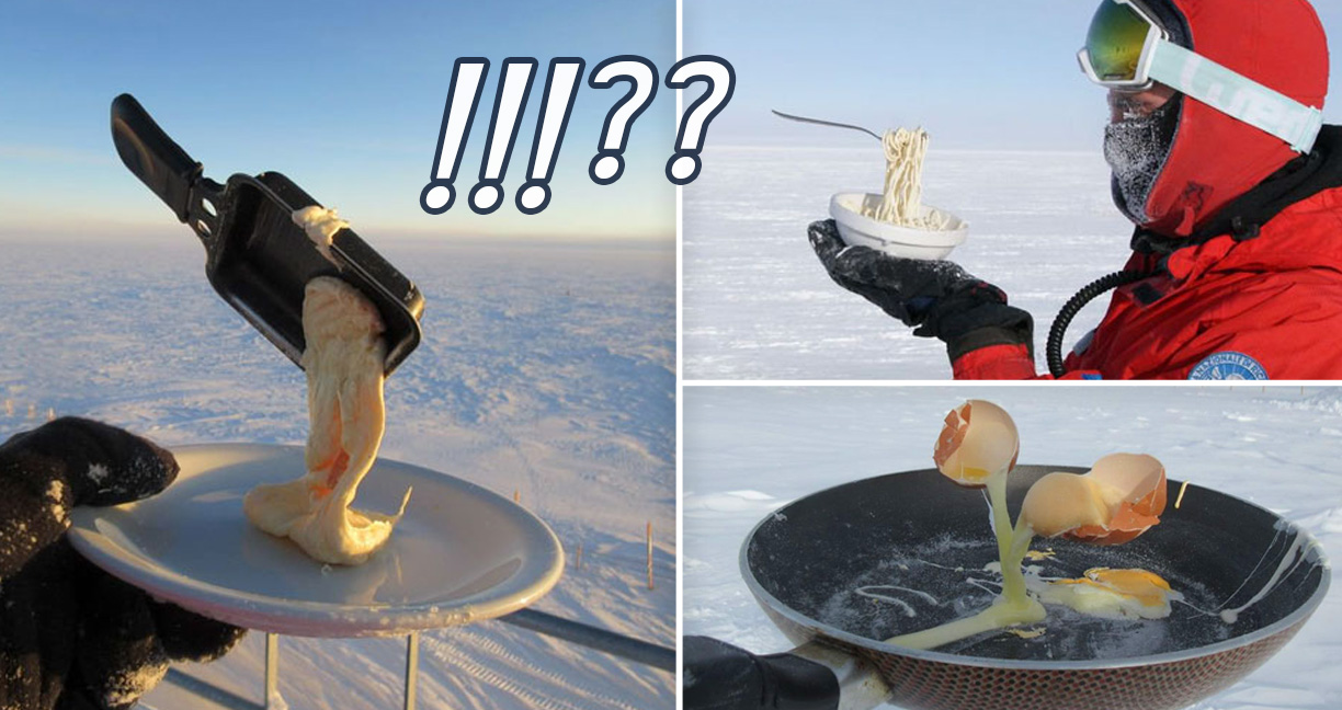 นักวิทยาศาสตร์โชว์ หาก “ทำอาหาร” ในแอนตาร์กติกา มันก็จะ “แข็ง” แบบนี้!!